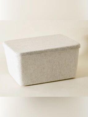 SortJoy The Sculpted Bin - Wide with Lid / Stone